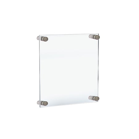 Azar Displays Standoff Sign Holder:9"x12" Graphic Size - Overall Size: 13"x16" 105512